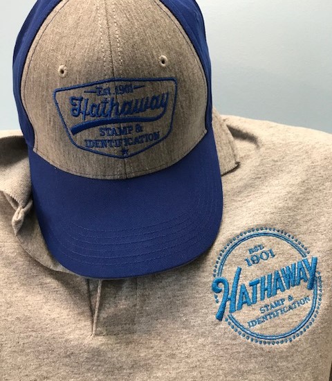 Blue/Grey Hat with Blue Logo